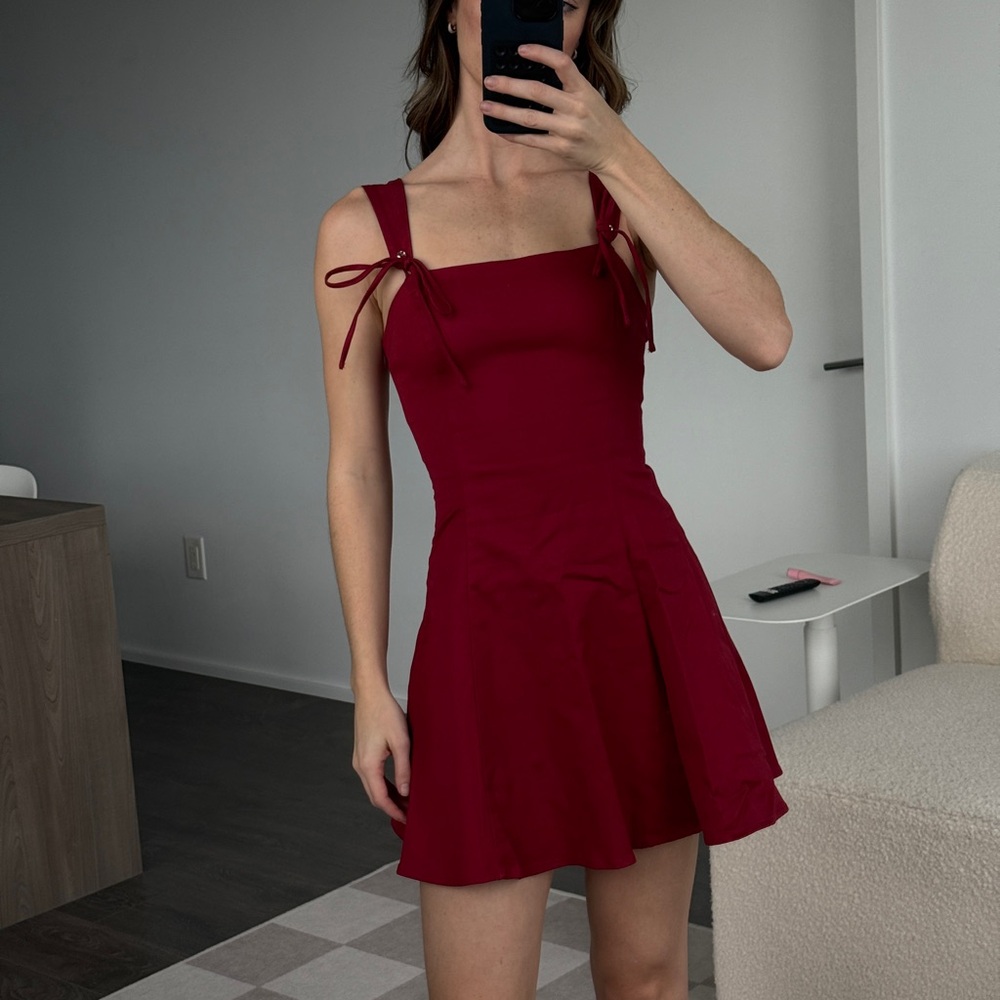 Peppermayo Burgundy Mini Dress